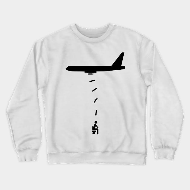 Toilet Bomber Crewneck Sweatshirt by hottehue